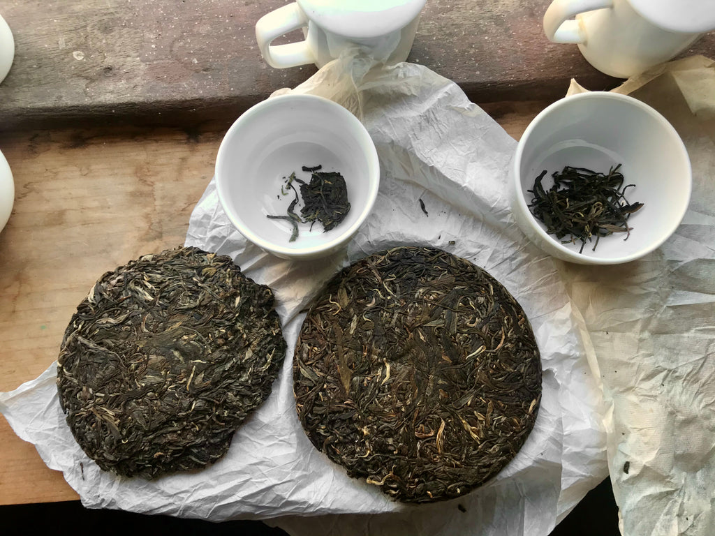 ambient northeast pu-erh storage on the left and our pu-erh storage room on the right