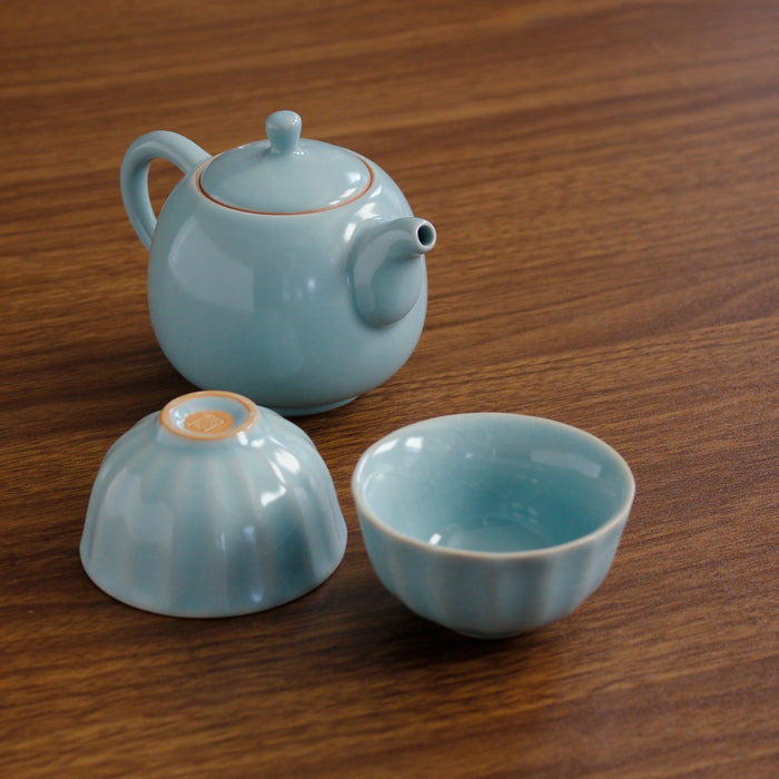 Sky blue gongfu teapot