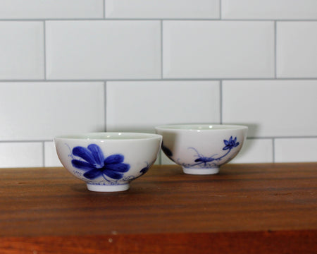 Blue Flower Cups