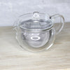 Wide Glass Teapot With Metal Basket