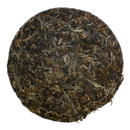 Jindamo Golden Dharma Bingcha Pu-erh Tea unwrapped