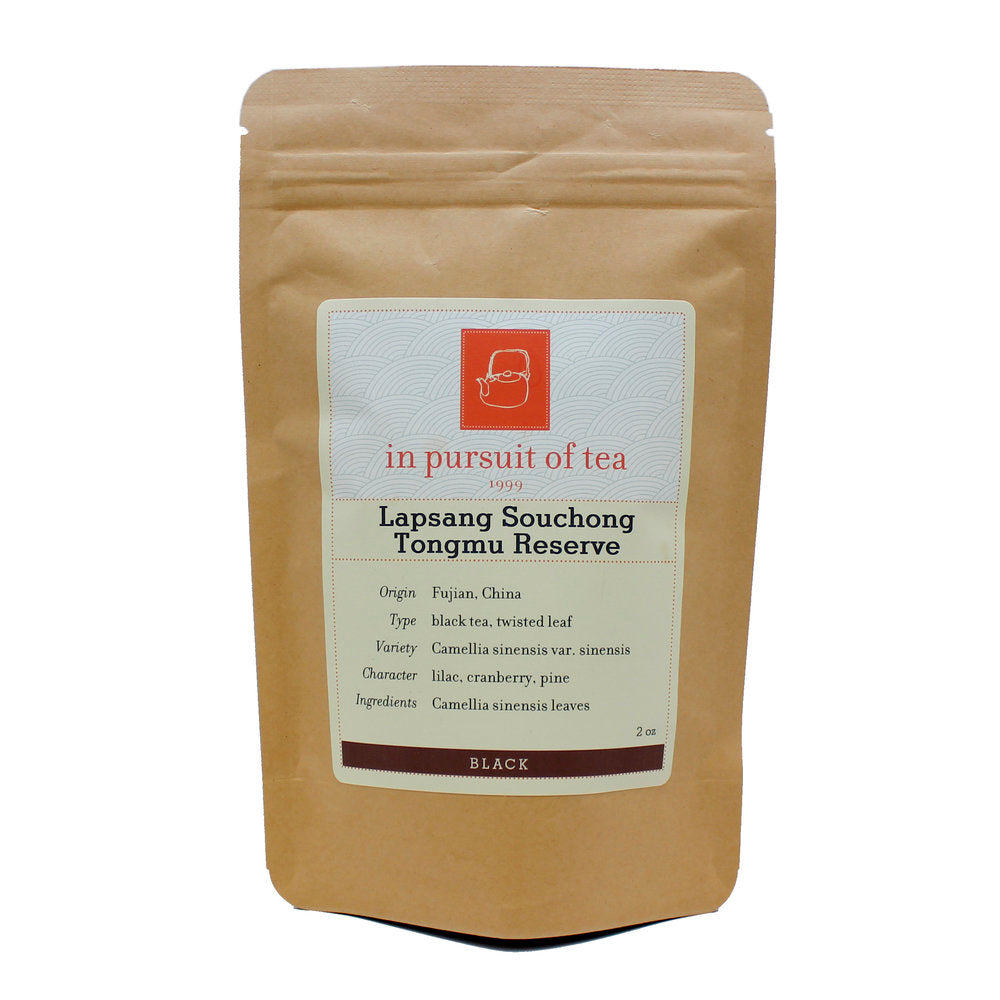 Lapsang Souchong , Tongmu Reserve Black Tea retail bag