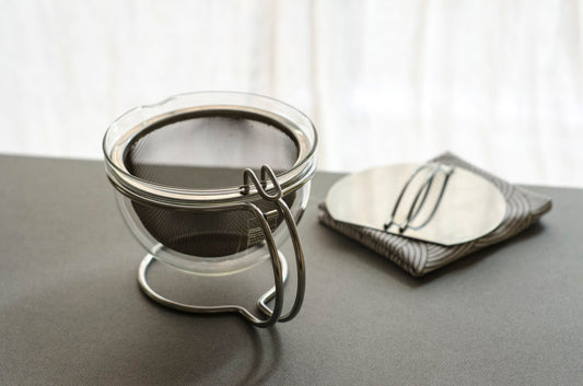 Small Mono Glass Teapot (20 oz) lid off